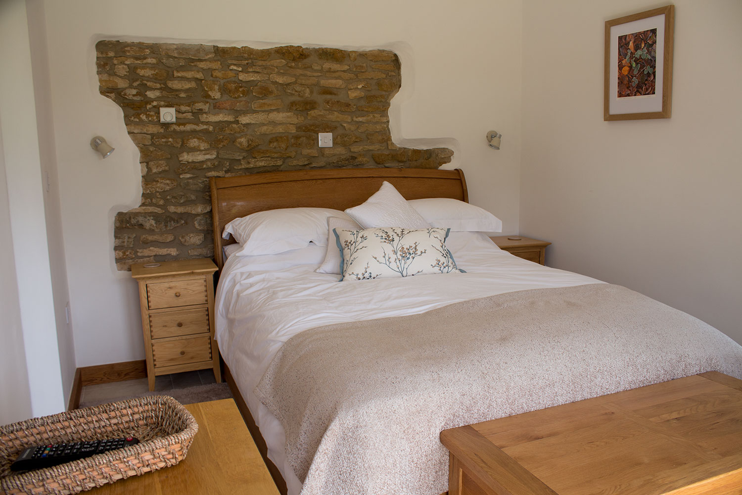 A view of the finished bedroom.