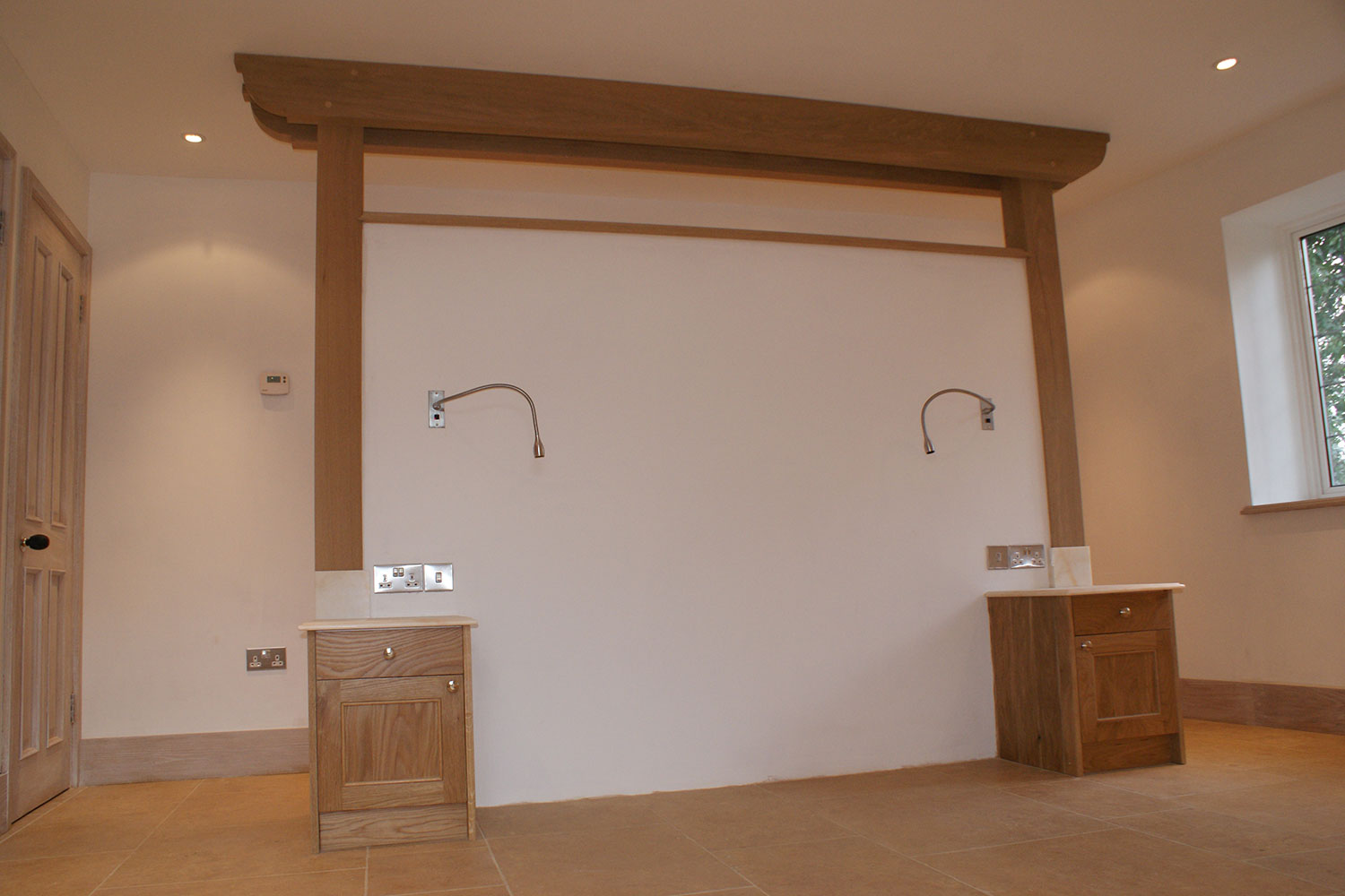 A new headboard in the bedroom.