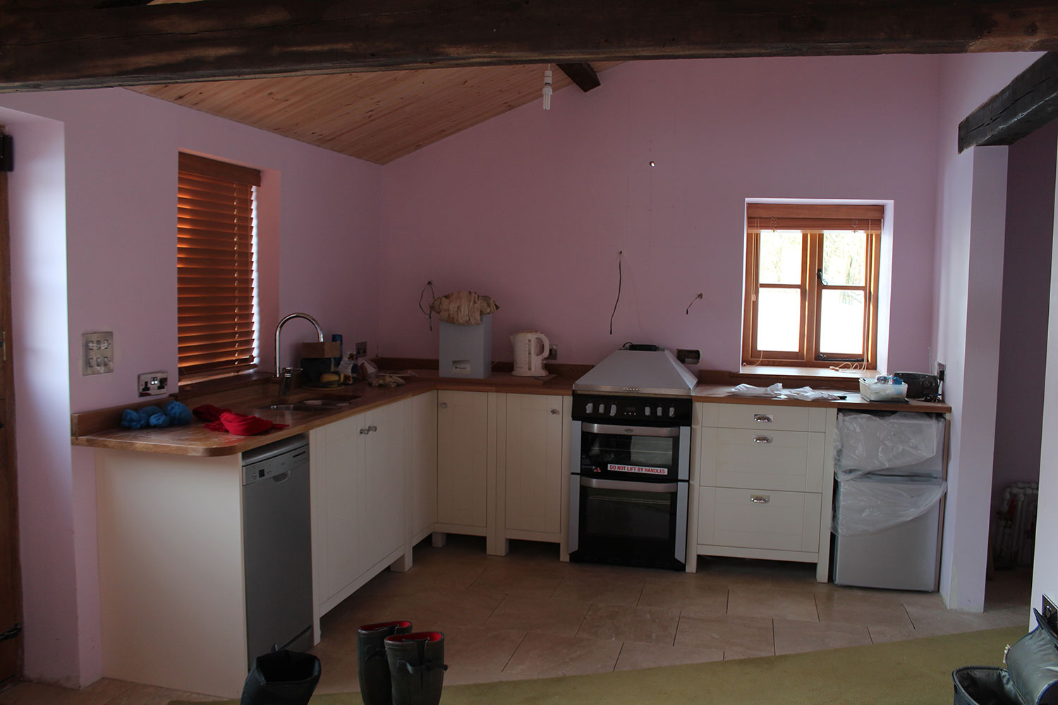 The new holiday let kitchen.