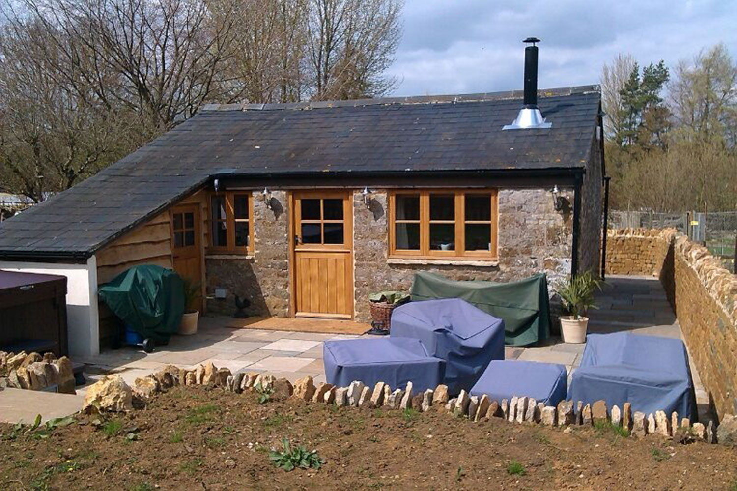 The finished holiday let from the outside.